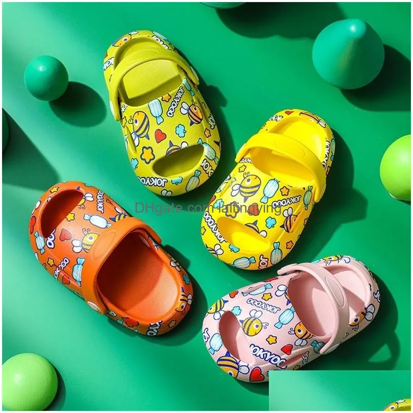 kids slippers for boys girls cartoon shoes 1 6 years non slip flip flops baby beach summer toddler 220618