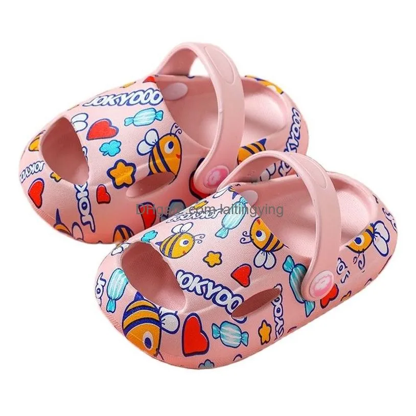 kids slippers for boys girls cartoon shoes 1 6 years non slip flip flops baby beach summer toddler 220618