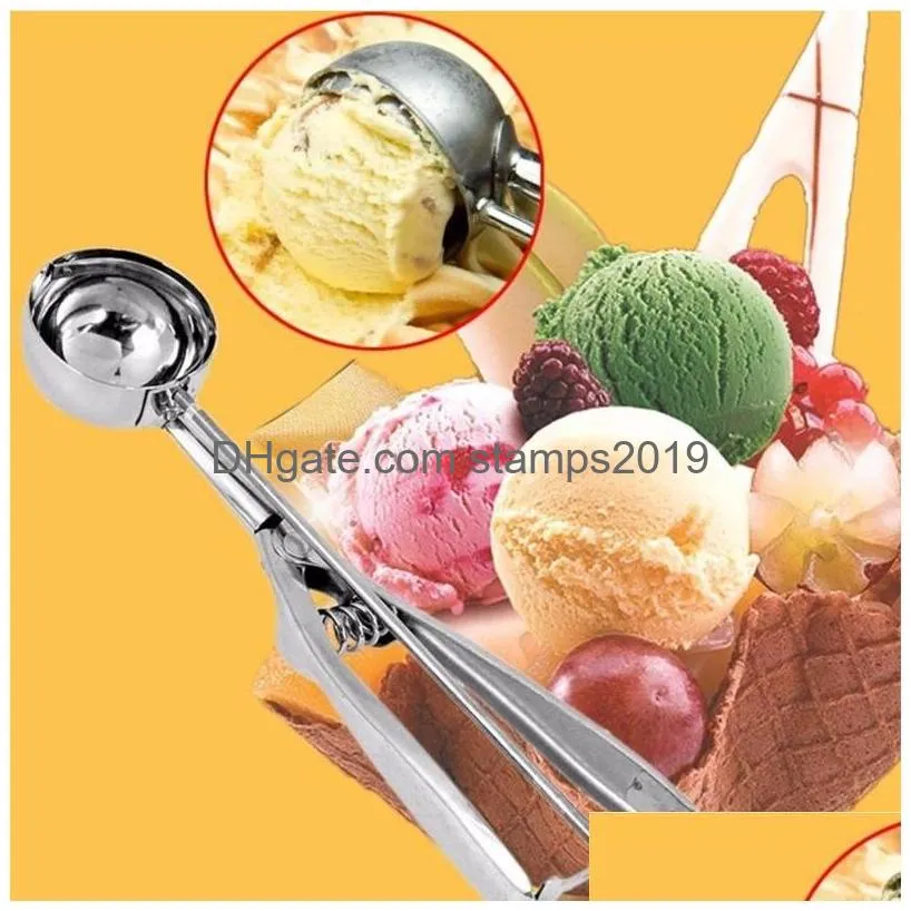  stainless steel ice cream scoop food buffet cream scooper wholesale bh8606