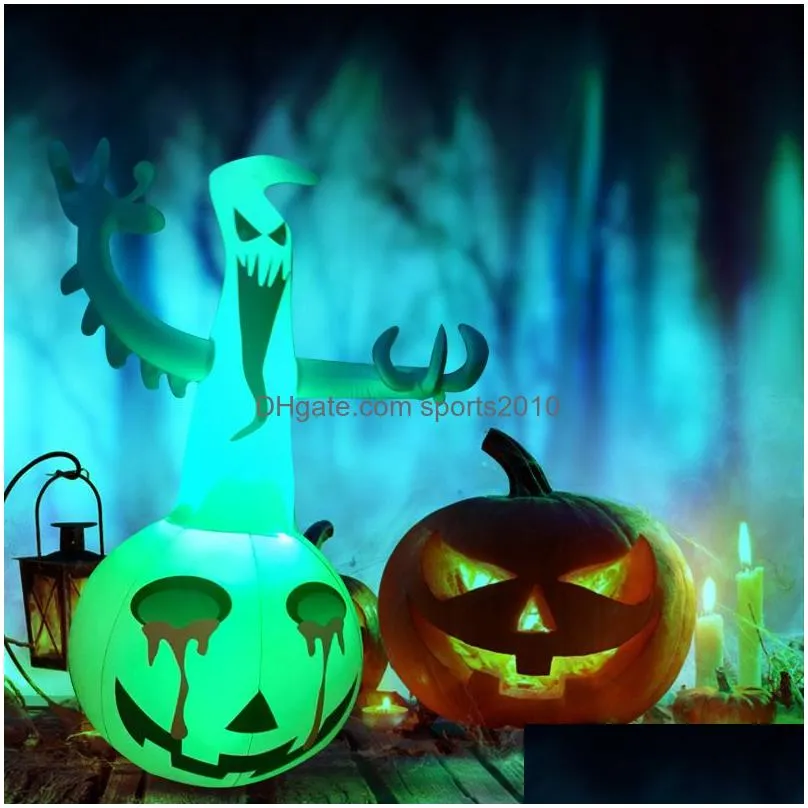 other event party supplies halloween decoration ornament led luminous outdoor inflatable ghost pumpkin light for household yard garden decoration