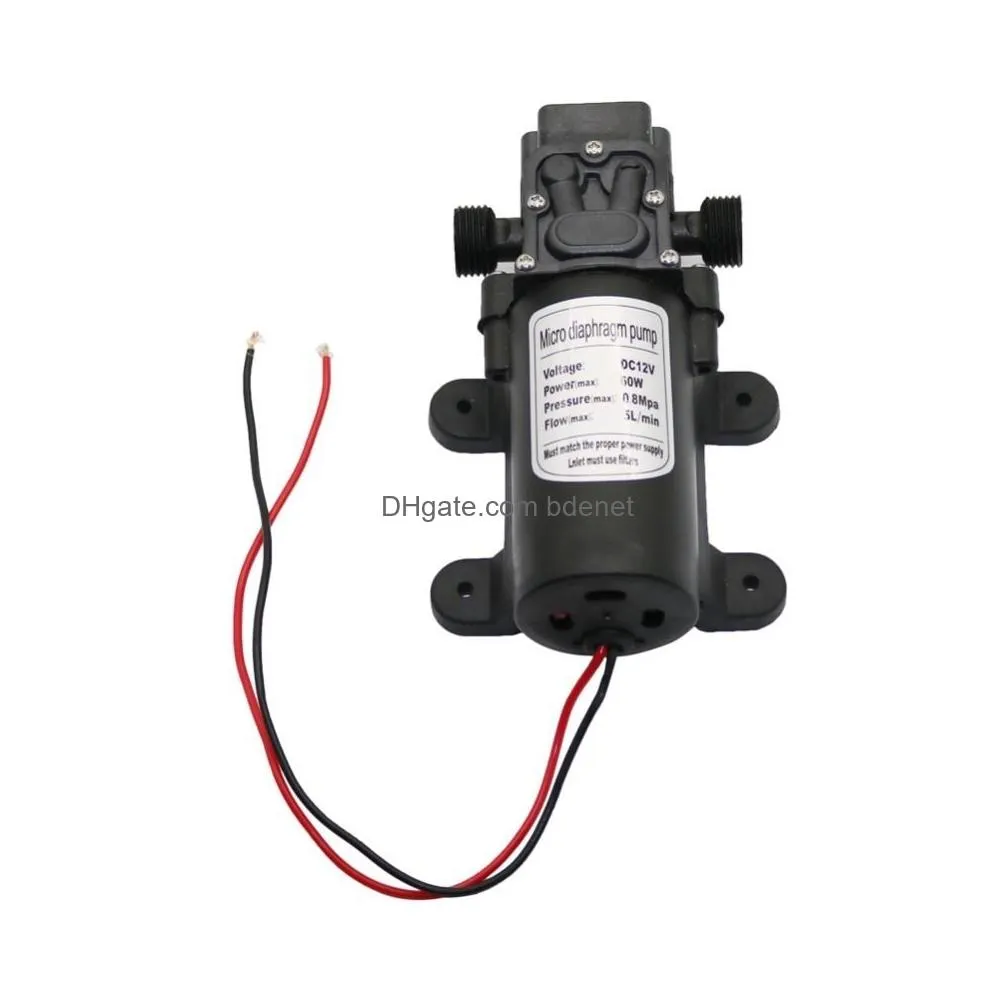 dc 12v 60w micro diaphragm water pump garden irrigation high pressure 18mm 1/2 male thread interface self-priming booster pump