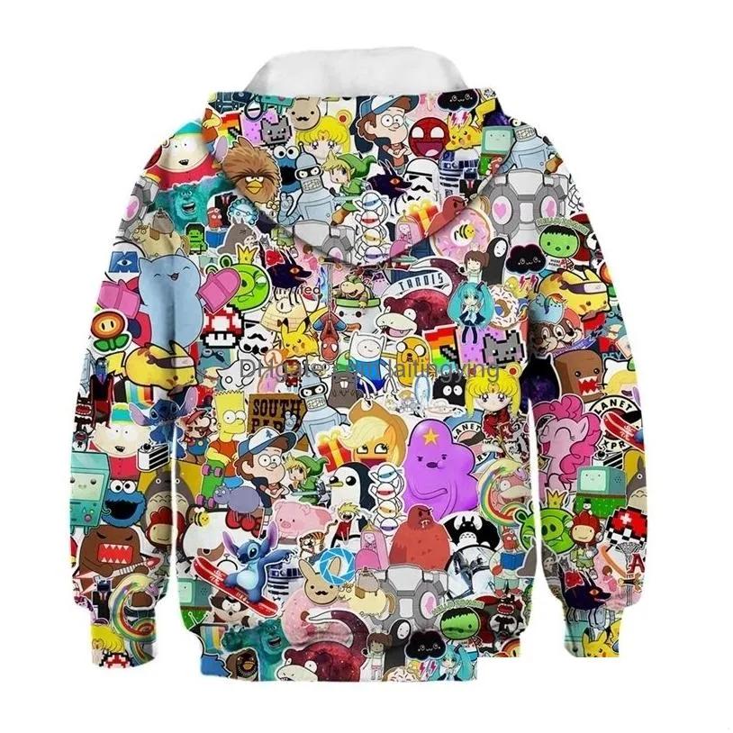 pullover children harajuku anime cartoon hoodies kawaii clothes boy girl 3d hooded sweatshirts kids autumn spring 220924