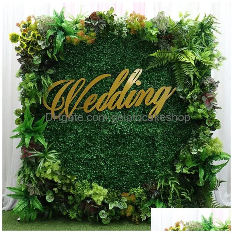 other event party supplies artificial plants grass wall backdrop flowers wedding boxwood hedge panels for indoor outdoor garden decor 60x40cm