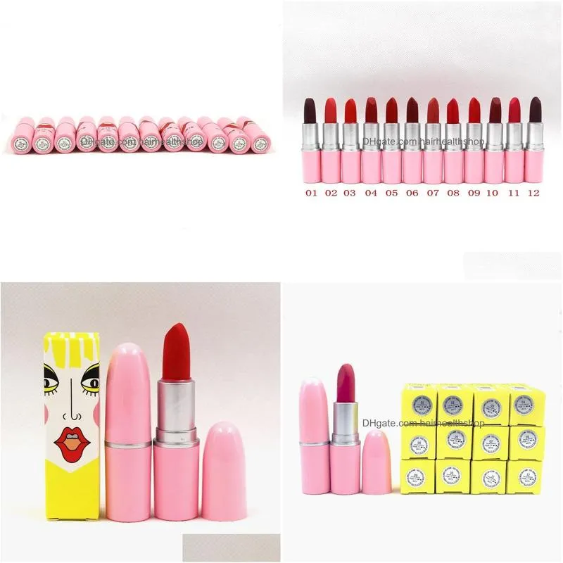 make up lipstick easy to wear moisturizer 12 color coloris cosmetics makeup wholesale lip stick mat
