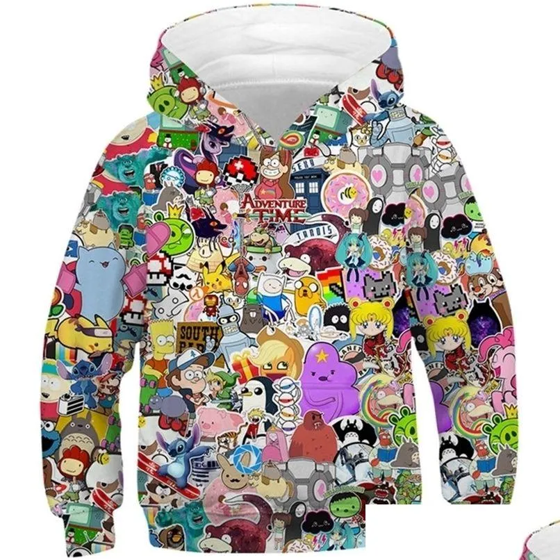 pullover children harajuku anime cartoon hoodies kawaii clothes boy girl 3d hooded sweatshirts kids autumn spring 220924