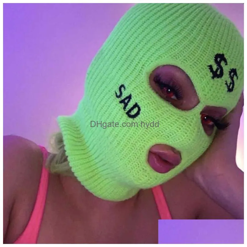 cycling caps masks ski mask knitted face cover winter balaclava full face mask for outdoor sports cs 3 ho balaclava party mask limited broidery