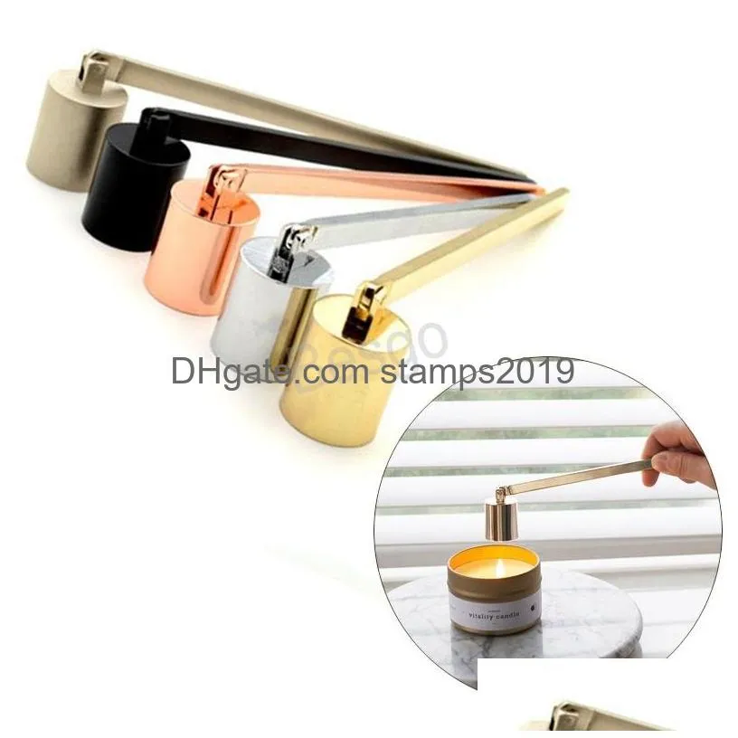 scented candle extinguisher bell shaped candle snuffer stainless steel long handle candle wick snuffers candles extinguisher bh2705