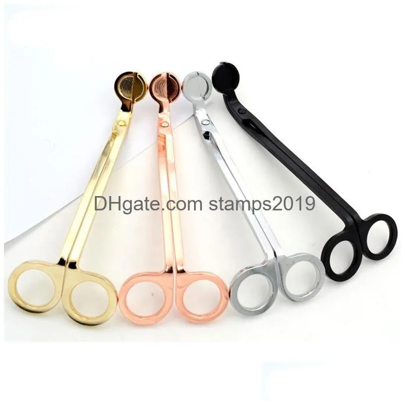 stainless steel snuffers candle wick trimmer rose gold candle scissors cutter candle wick trimmer oil lamp trim scissor cutter bh2367