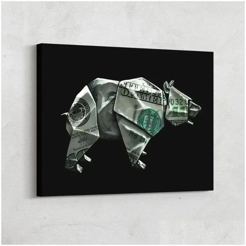 paintings bull bear wall street art canvas painting and posters prints pictures for living room home decoration framelesspaintings