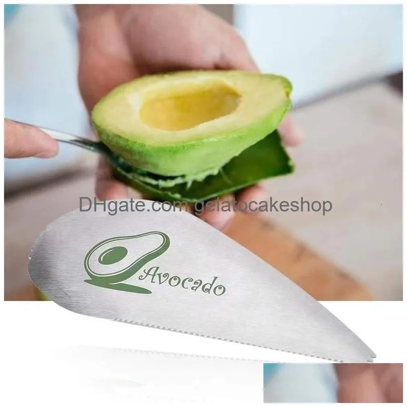 fruit vegetable tools stainless steel avocado cutter fruit corer peeler pulp scooper 230919