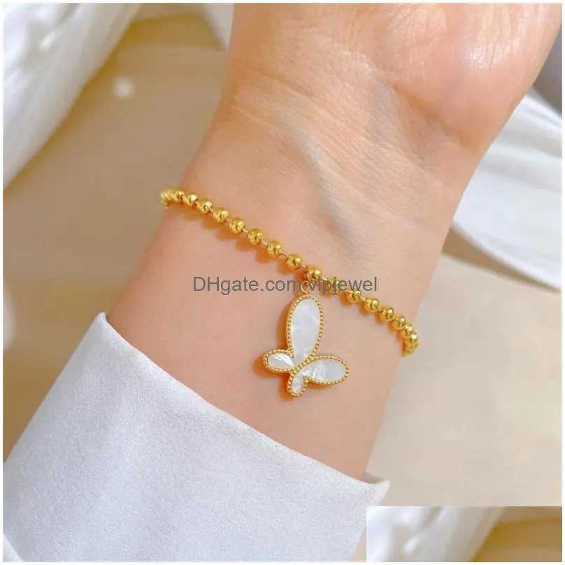 charm bracelets cute butterfly bracelet stainless steel jewelry for women pulseras mujer friend christmas gift