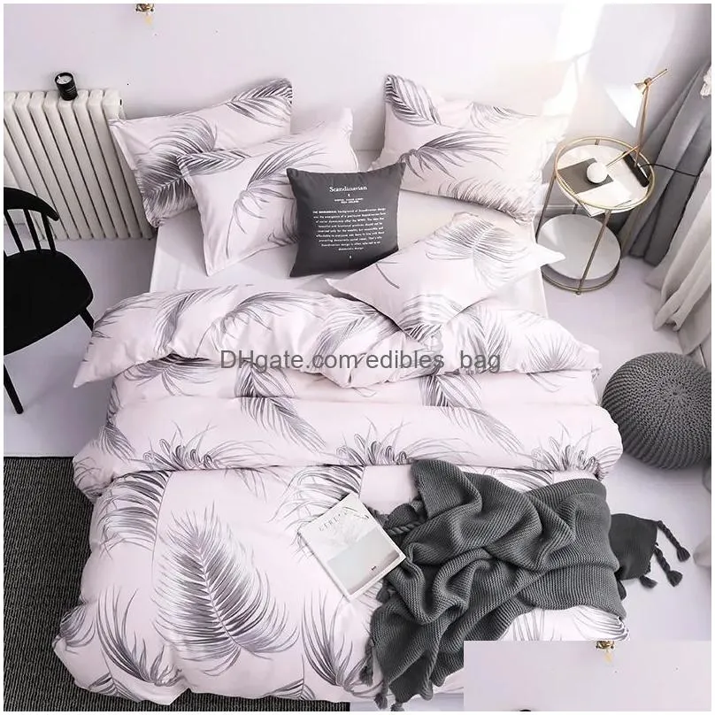 bedding sets 3pcs couple duvet cover with pillow case nordic comforter set quilt queenking double or single bed 231009