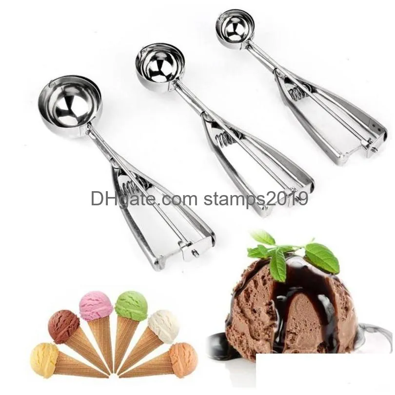  stainless steel ice cream scoop food buffet cream scooper wholesale bh8606