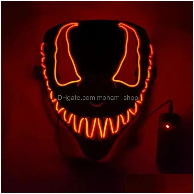 led halloween party mask luminous glow in the dark anime cosplay masques 908