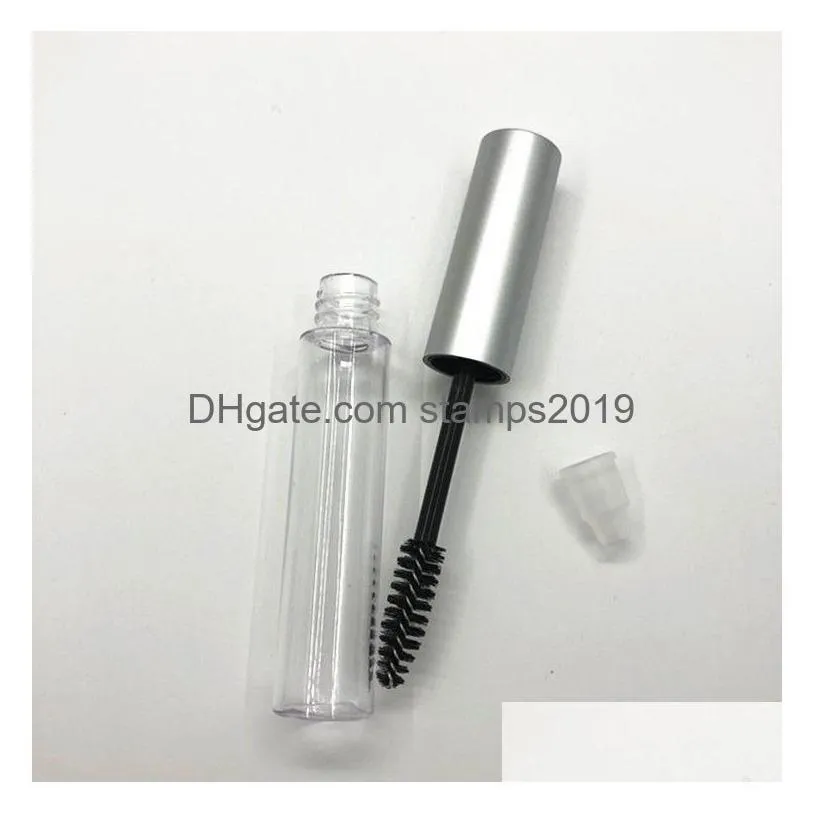 wholesale 10ml empty mascara tube with eyelash wand brush diy makeup mascara cream bottle vial container transparent mascara packing bottles bc