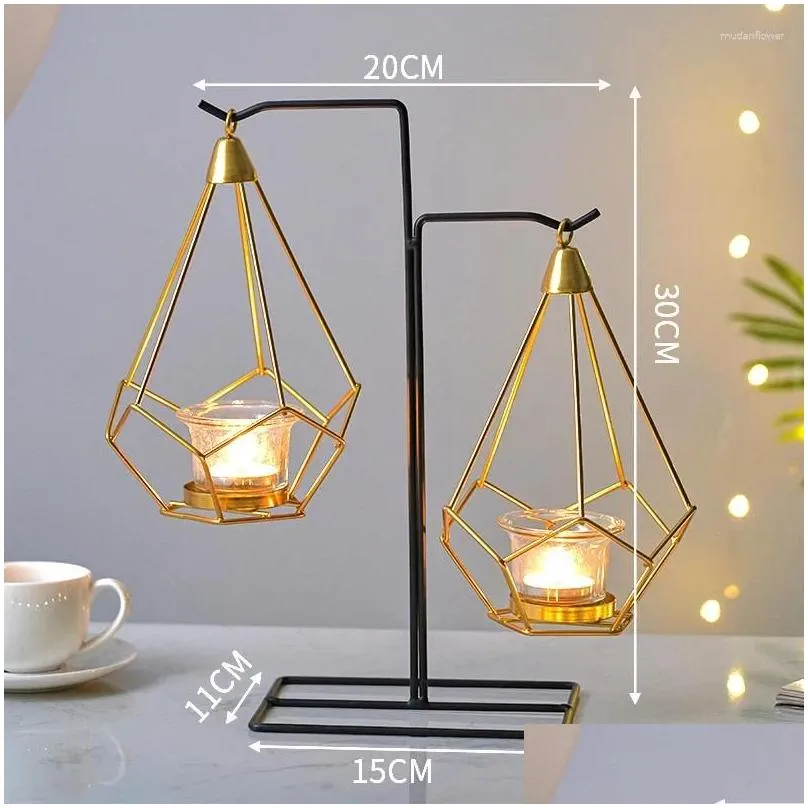 candle holders three dimensional y candlestick double hanger model sense atmosphere hanging devise romantic table candleholder