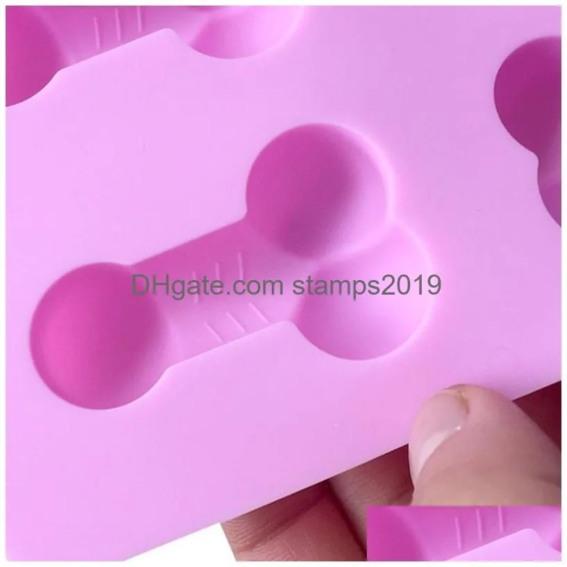 silicone ice mold funny candy biscuit ice mold tray bachelor party jelly chocolate cake mold household 8 holes baking tools mould bh1874