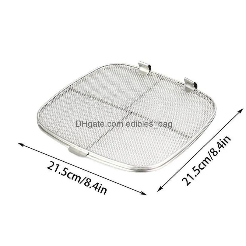 bbq tools accessories stainless steel splatter shield for ninja foodi ag301 air fryer 5in1 indoor grill replacement part 230715