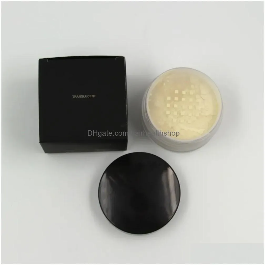 makeup translucent loose powder container with sifter cosmetic puff natural oil control brighten maquillage make up face setting