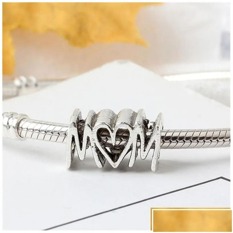 Charms Love Mum Charm Bead Fashion Women Jewelry Stunning Design European Style Fit For Pan Bracelet Panza00436 Drop Delivery Findin