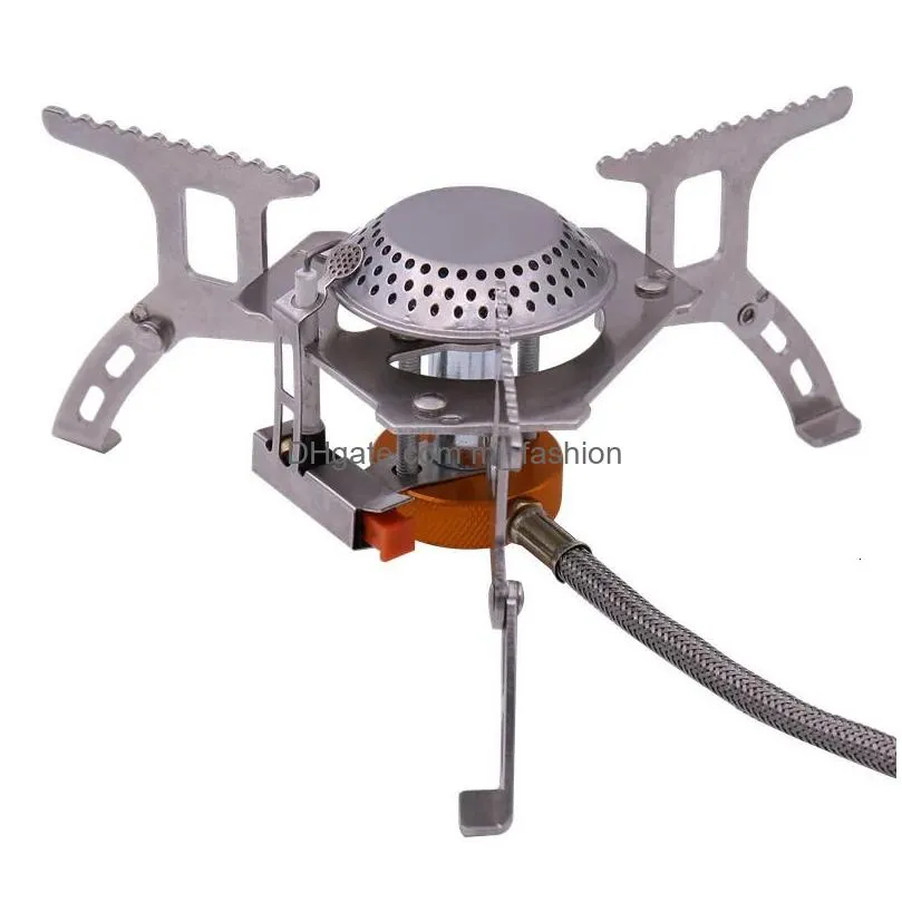 stoves camping gas stove portable electronic tourism picnic foldable strong fire survival equipment outdoor accessories 231025