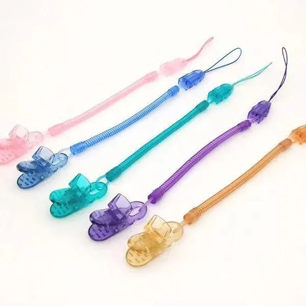 baby pacifier clip retractable chain bite off chain pc teether chain silicone pacifier chain