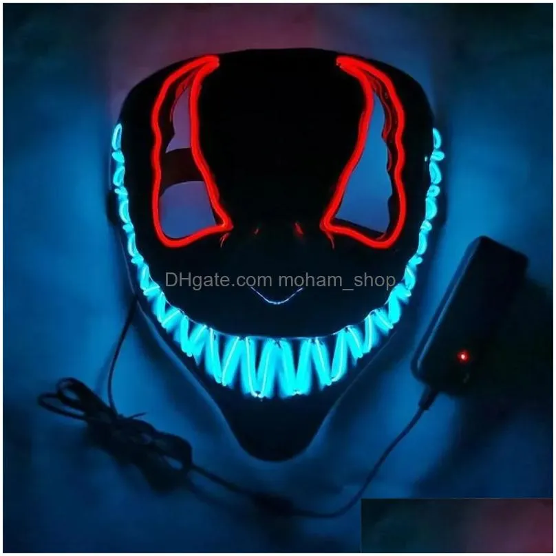 led halloween party mask luminous glow in the dark anime cosplay masques 908