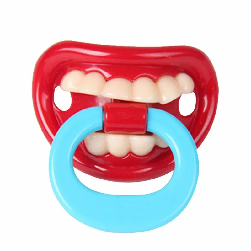 cute creative baby pacifier teeth grinding pacifier beard all silicone lip pacifier buck teeth