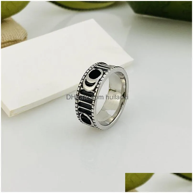 fashion designer sterling silver rings jewelry woman man couple lover wedding ring promise ring engagement rings