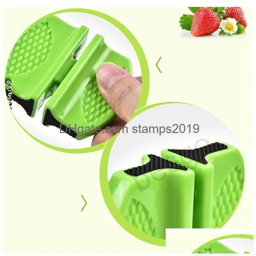 mini sharpeners hard tungsten steel ceramic pocket portable household knife grindstone coarse fast sharpening stone kitchen tool dbc