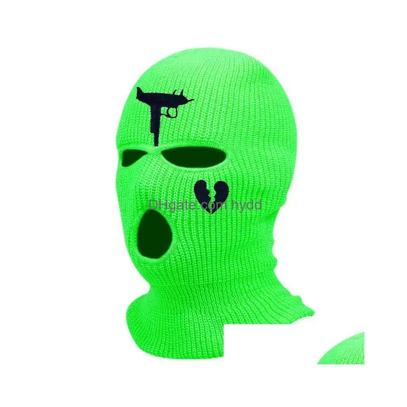 cycling caps masks 3 ho heart ski mask balaclava with fashionab design thermal knitted ski mask for men and women for outdoor sports