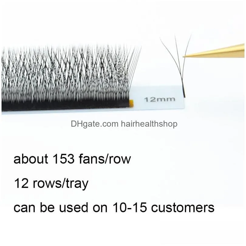 false eyelashes automatic flowering w shape bloom 3d 4d 5d premade fans extensions natural soft light individual lashesfalse harv22