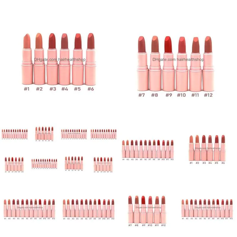 rouge a levre matte lipstick 12 color long-lasting easy to wear make up lip stick shades