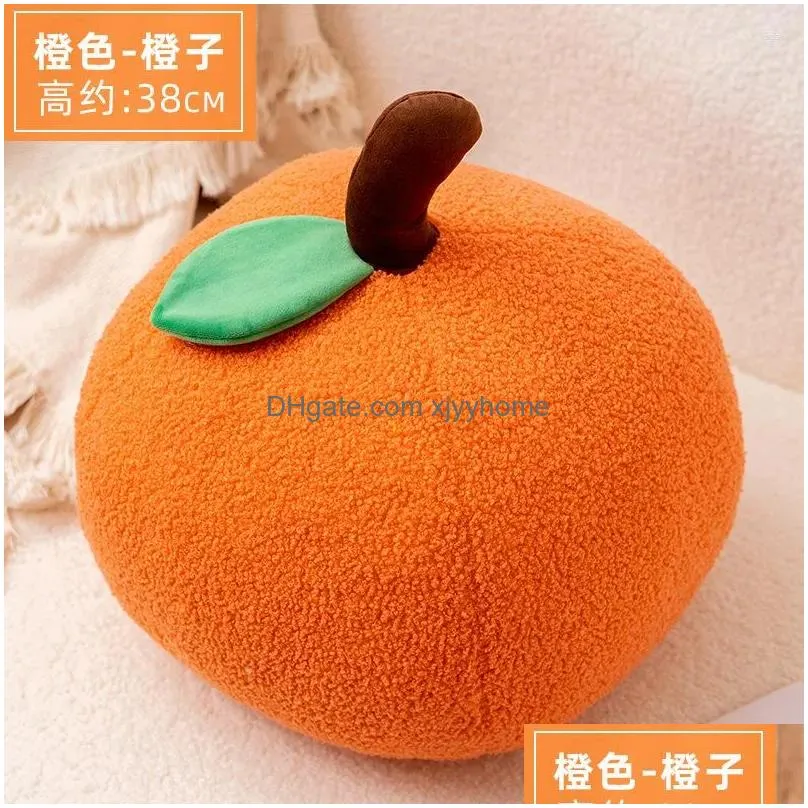 pillow 2024 halloween pumpkin soft persimmon orange plush home decoration