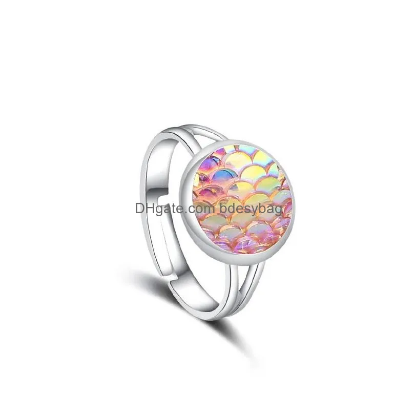 mermaid scale rings women tail dragon gift fashion handmade fish ring hip hop jewelry will and sandy drop ship