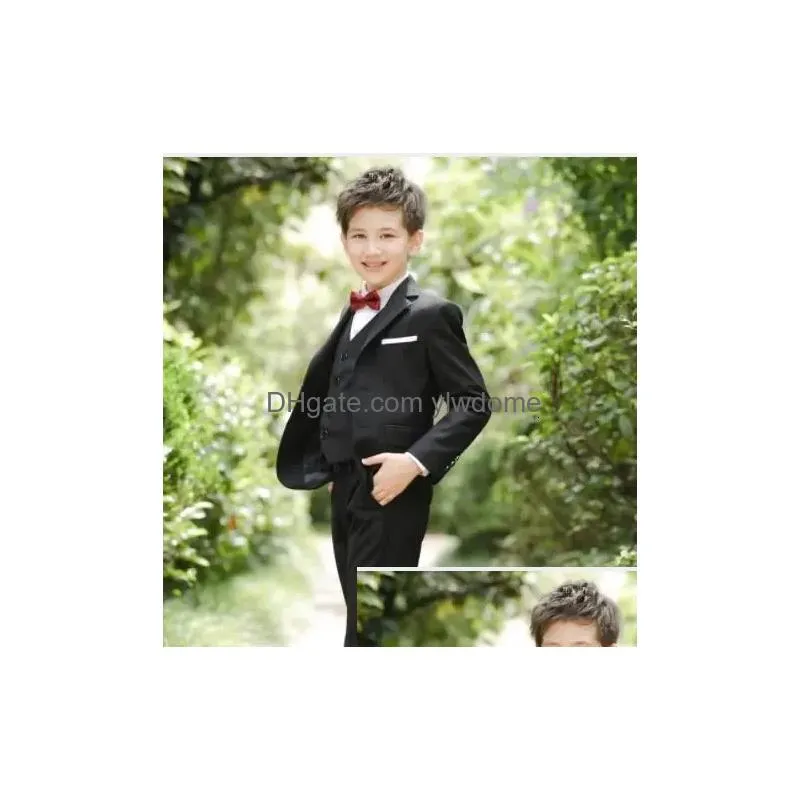 suits kids boys wedding blazers black suits boy slim blazer stylish formal sets for party clothes flower clothing 231213