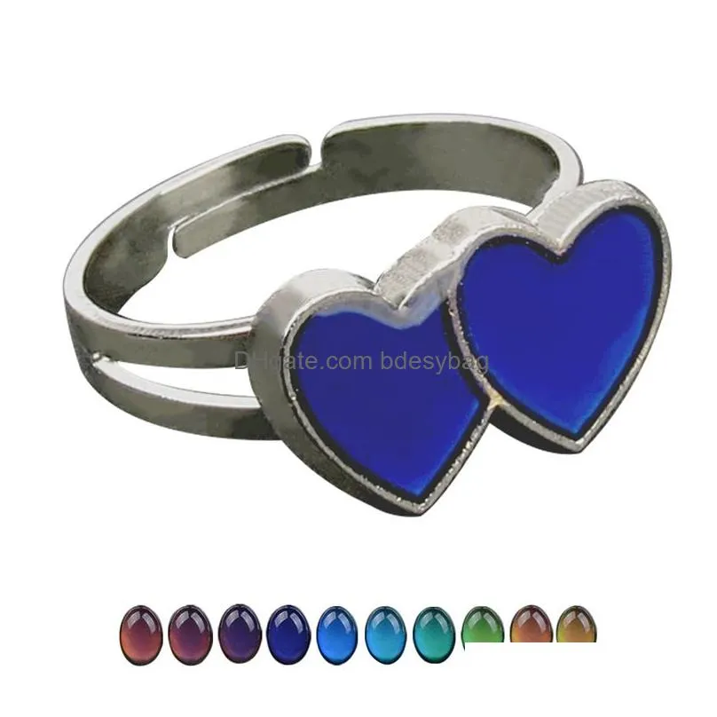 temperature sensing mood rings changing color guitar butterfly heart ring for women animal fashion hip hop jewelry will and sandy