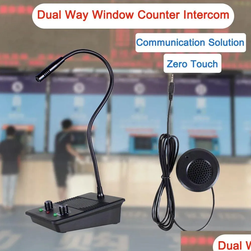 walkie talkie jingle bells anti interference bank window counter intercom system s er two way dual for railway ticket office hospital