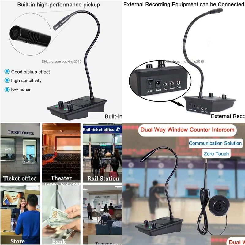 walkie talkie jingle bells anti interference bank window counter intercom system s er two way dual for railway ticket office hospital