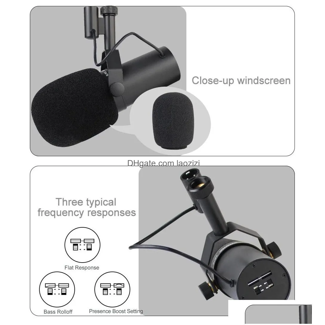 sm7b professional recording studio microphone cardioid dynamic mic for live streaming vocals bud 231226