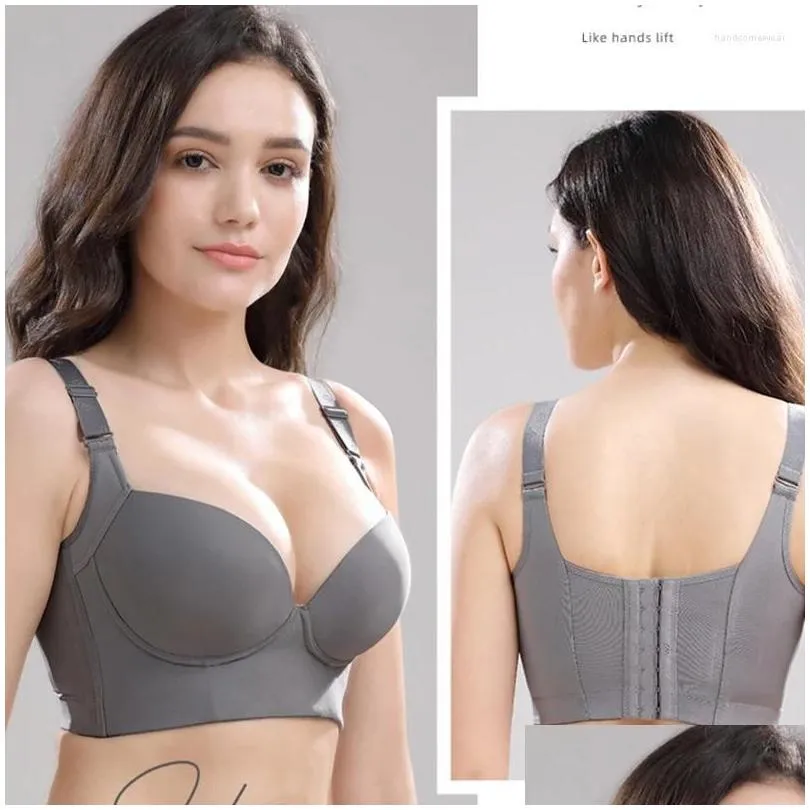 bras push up women deep cup bra hide back fat underwear shaper incorporated full coverage lingerie 7 hook
