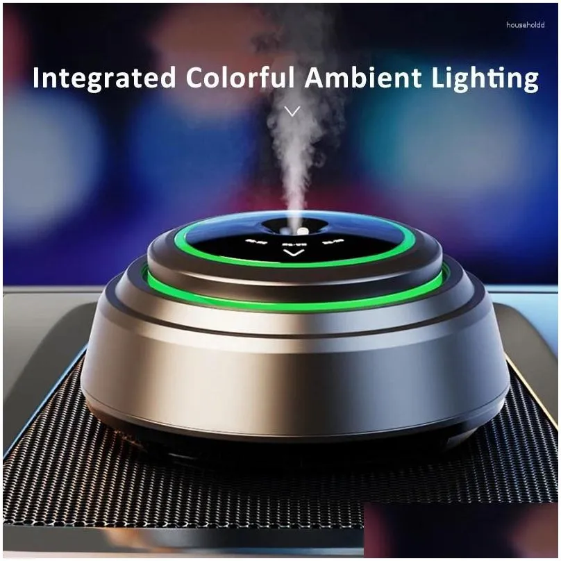 with ambient light car aroma diffuser 30ml  oil air freshener flower perfume cologne flavoring for cars