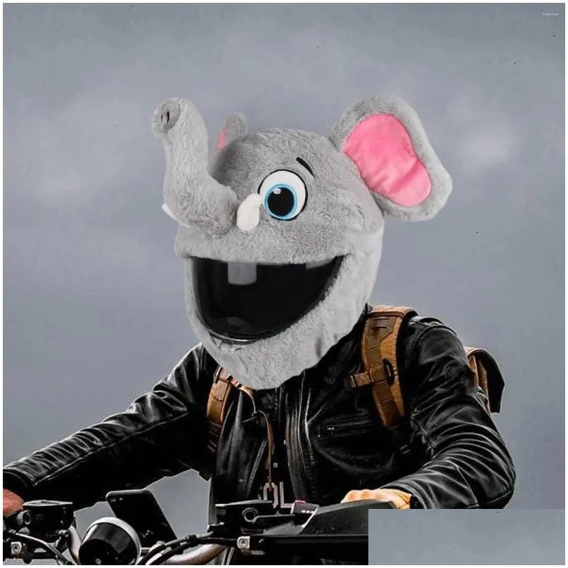 motorcycle helmets helmet cover elephant soft plush motorbike for full face outdoor protective funny