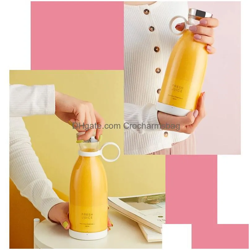 fruit vegetable tools multifunction juice maker machine portable electric juicer blender usb mini fruit extractors food milkshake blender