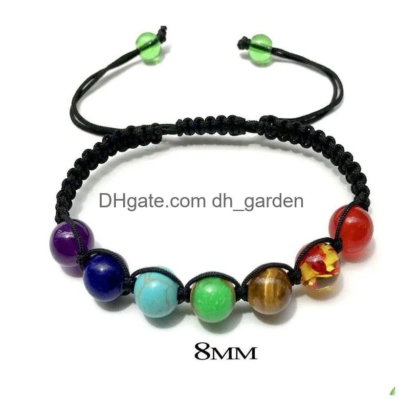 update 7 yoga chakra bracelet charm reiki natural stone healing balance bracelets buddha women men fashion jewelry