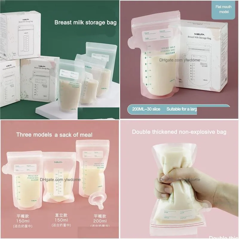 bottle warmers sterilizers 30pcs 200ml milk zer bags mother baby food storage breast bag a safe feeding 230620