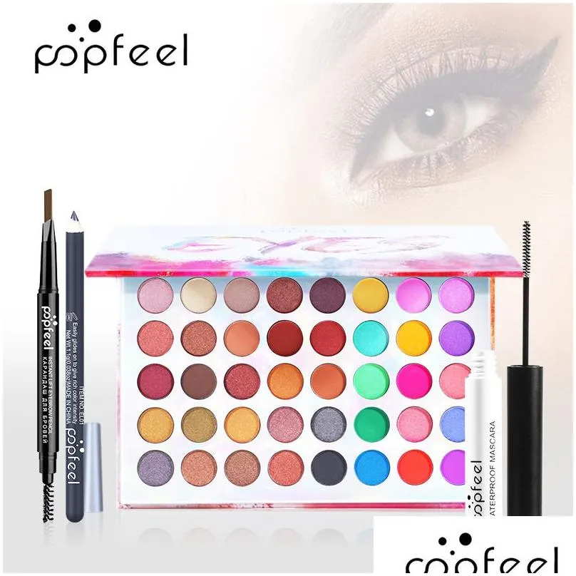 popfeel gift sets beginner makeup 24pcs in one bag eye shadow lipgloss lip stick blush concealer cosmetic make up collection