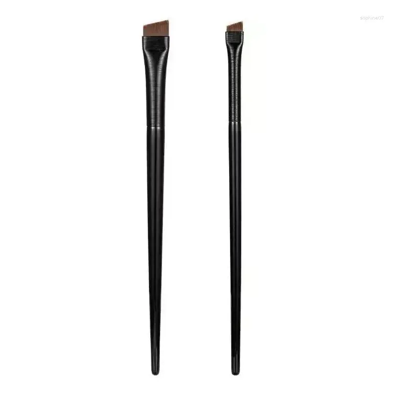 makeup brushes 2 pieces/set eyebrow contour brush 0.06mm ultrathin eyeliner portable small angle tool