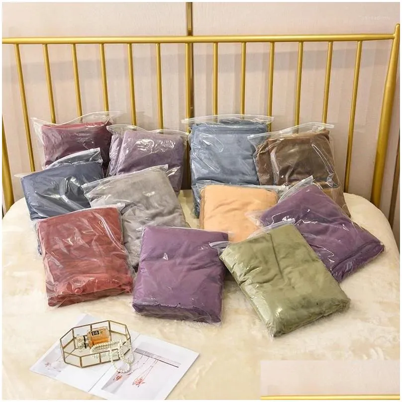 blankets wholesale office nap baby accessories born solid color flannel children`s blanket thickened