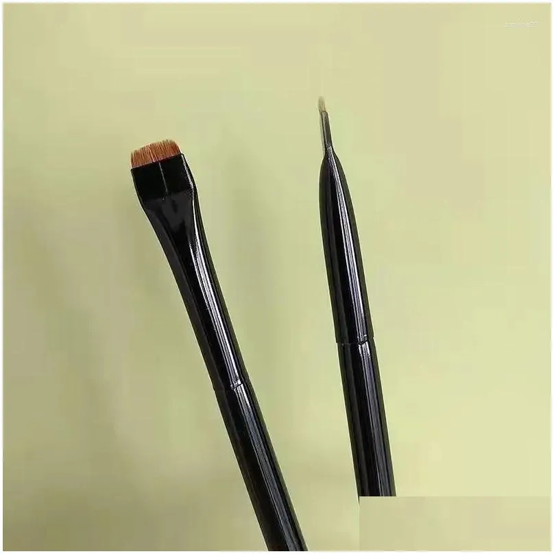 makeup brushes 2 pieces/set eyebrow contour brush 0.06mm ultrathin eyeliner portable small angle tool